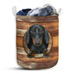 Dachshund Wood Vintage Laundry Basket For Bathroom Bedroom Storage