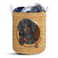 Dachshund Woven So Cute Laundry Basket For Bathroom Bedroom Storage