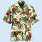 Tropical Dachshund Leaf Hawaiian Shirt For Summer Vacation And Beach Travel