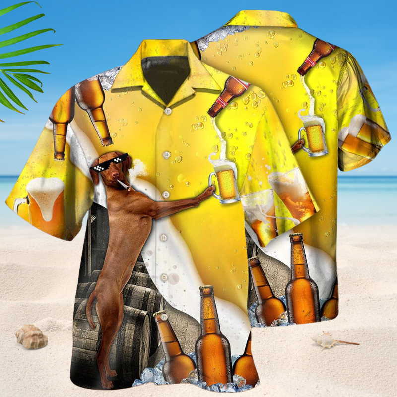 Dachshund Beer Hawaiian Shirt For Tropical Holidays, Outdoor Gatherings, And Everyday Comfort