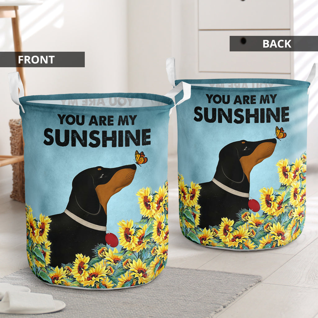 Dachshund Are My Sunshine Laundry Basket For Room Home Organizer