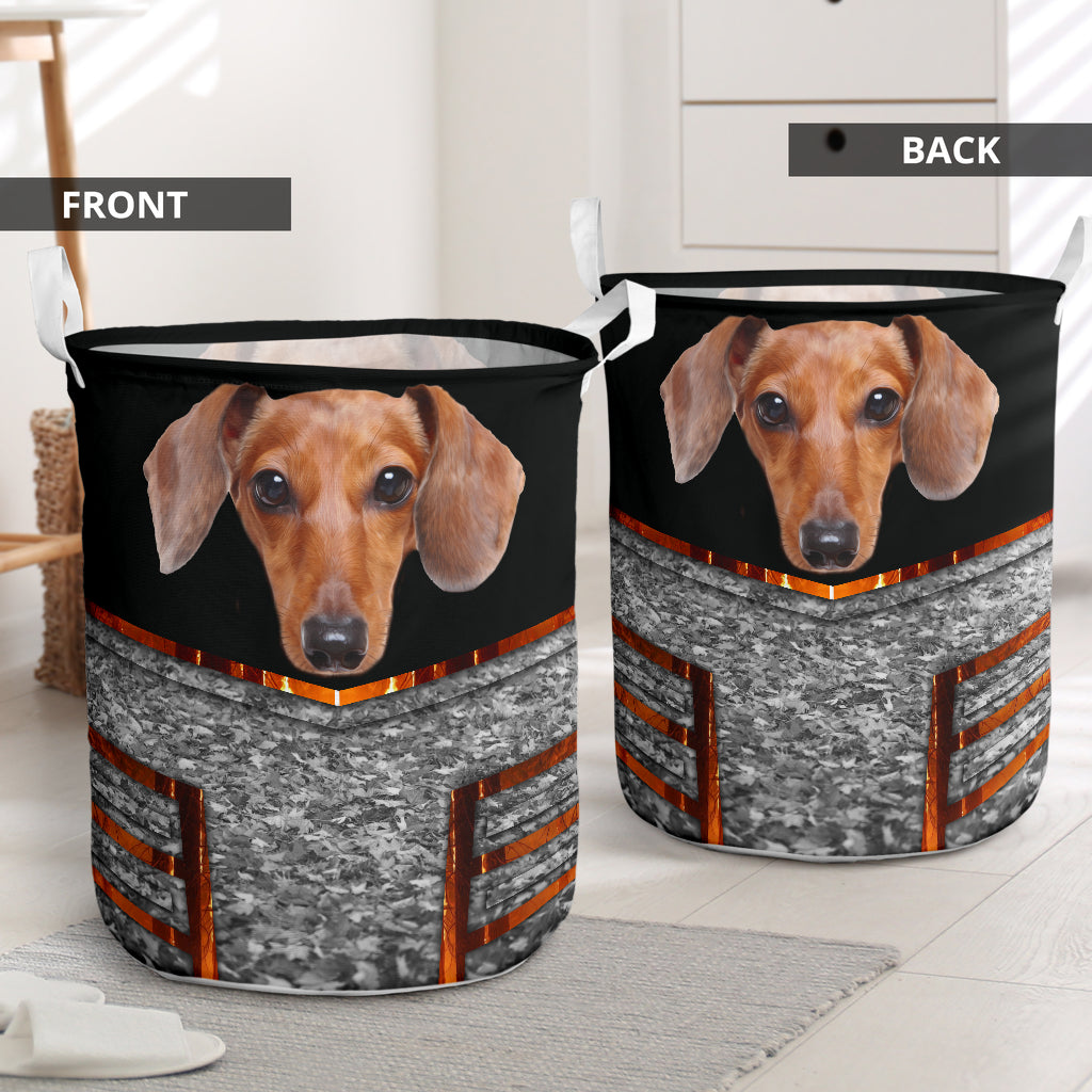 Dachshund Background Laundry Basket For Room Home Organizer