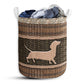 Small Size Dachshund Laundry Basket For Bathroom Bedroom Storage