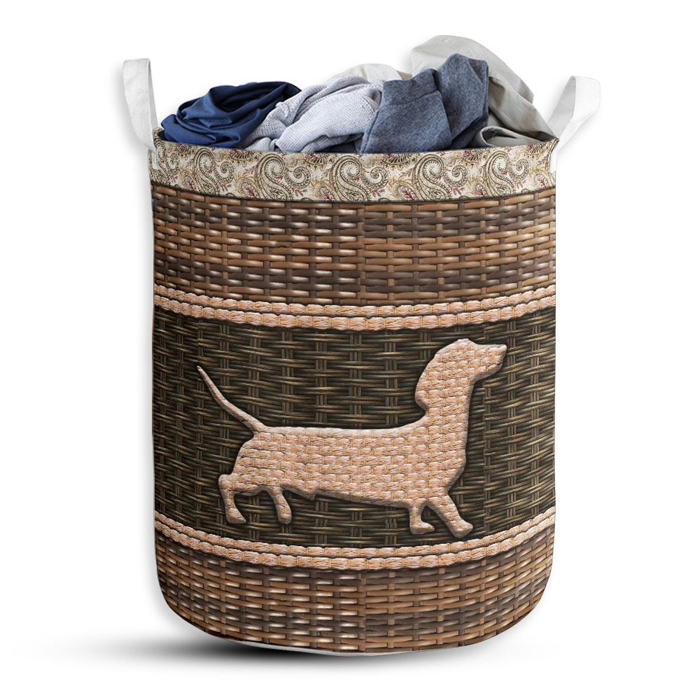 Small Size Dachshund Laundry Basket For Bathroom Bedroom Storage