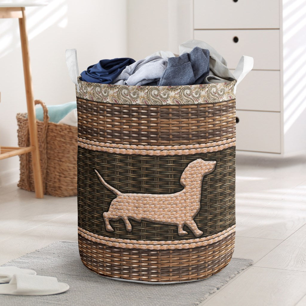 Dachshund Laundry Basket For Room Home Organizer