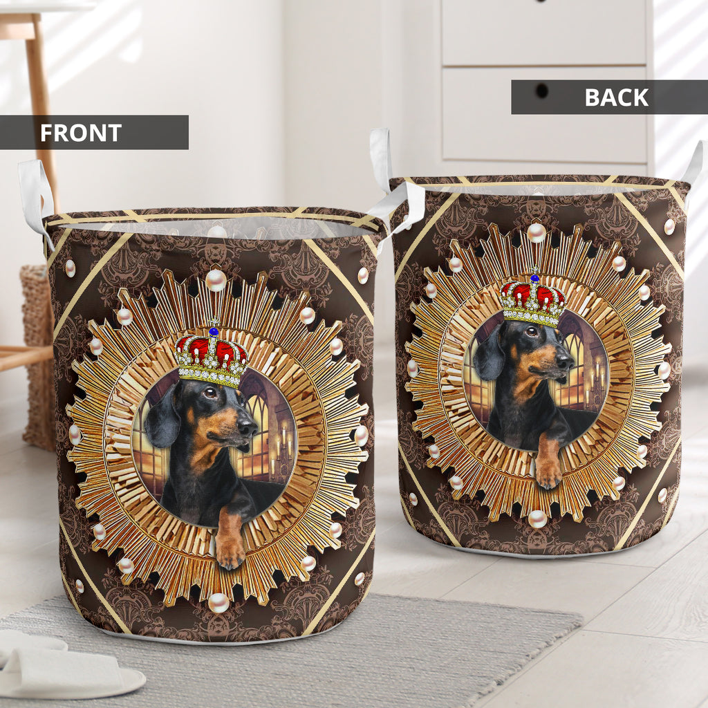 Dachshund Crown Royal Laundry Basket For Room Home Organizer