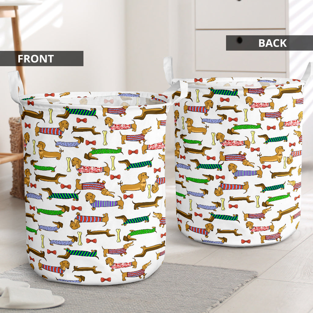 Dachshund Cute Pattern Laundry Basket For Room Home Organizer