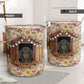 Dachshund Flower Wood Laundry Basket For Room Home Organizer
