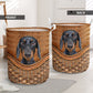 Dachshund Rattan Handmade Laundry Basket For Bathroom Bedroom Storage