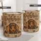 Dachshund Heart Brown Laundry Basket For Room Home Organizer