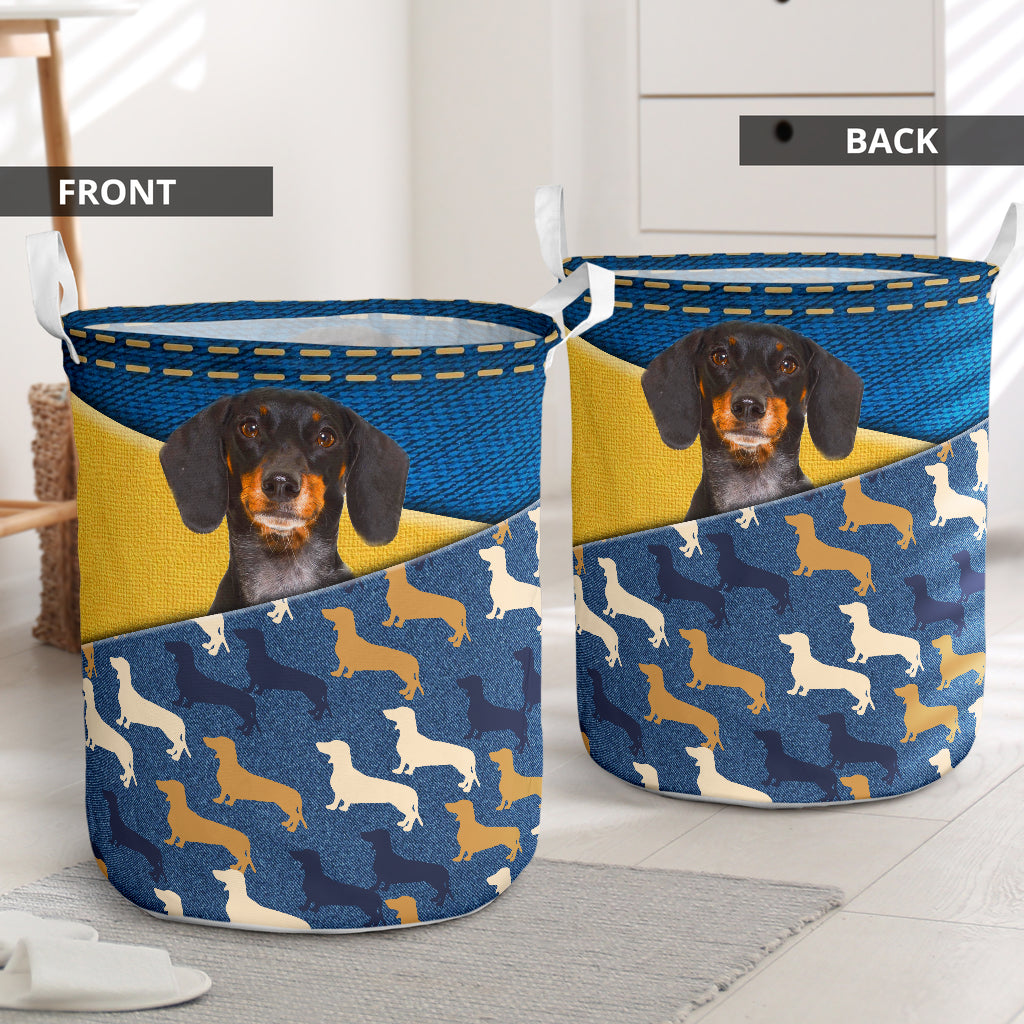 Dachshund Jean So Funny Laundry Basket For Room Home Organizer