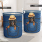Dachshund Jean So Cute Laundry Basket For Room Home Organizer