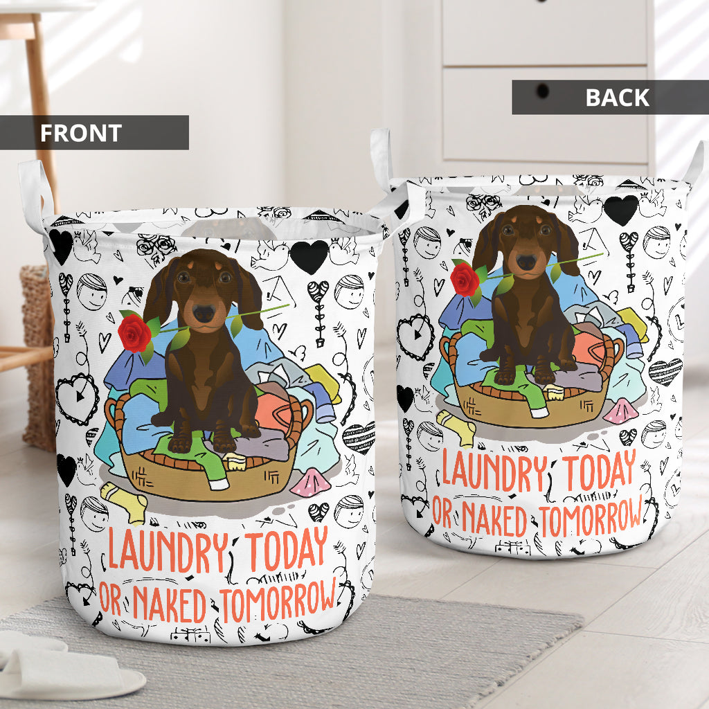 Dachshund Love Pattern Laundry Basket For Room Home Organizer
