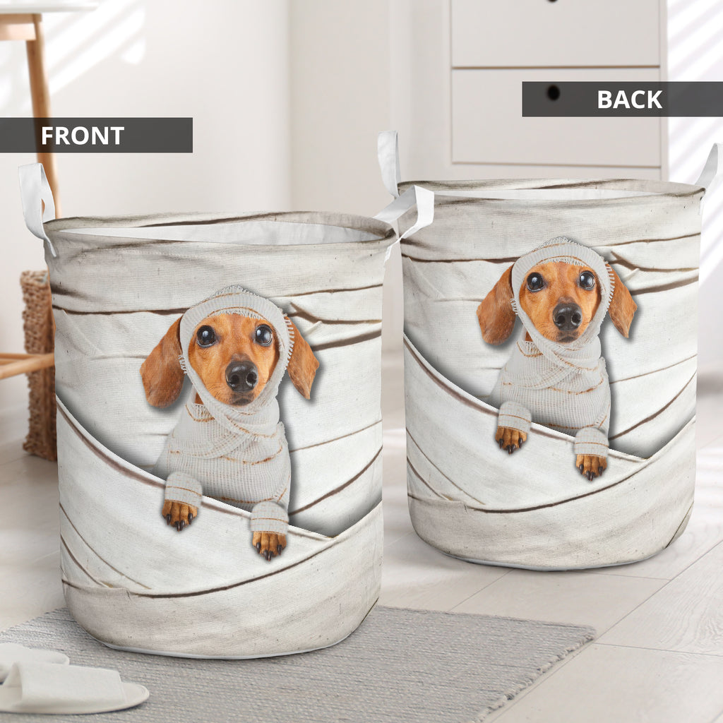 Dachshund Mummy Laundry Basket For Room Home Organizer