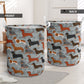 Dachshund Native Pattern Laundry Basket For Room Home Organizer