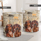Dachshund Newspaper Vintage Style Laundry Basket For Room Home Organizer