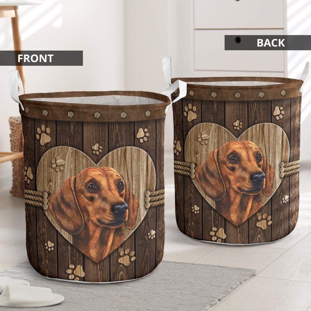 Dachshund On Rope Laundry Basket For Room Home Organizer