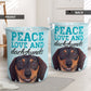 Dachshund Peace Love Laundry Basket For Room Home Organizer