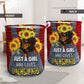 Dachshund Sunflower Jean Set Laundry Basket For Room Home Organizer