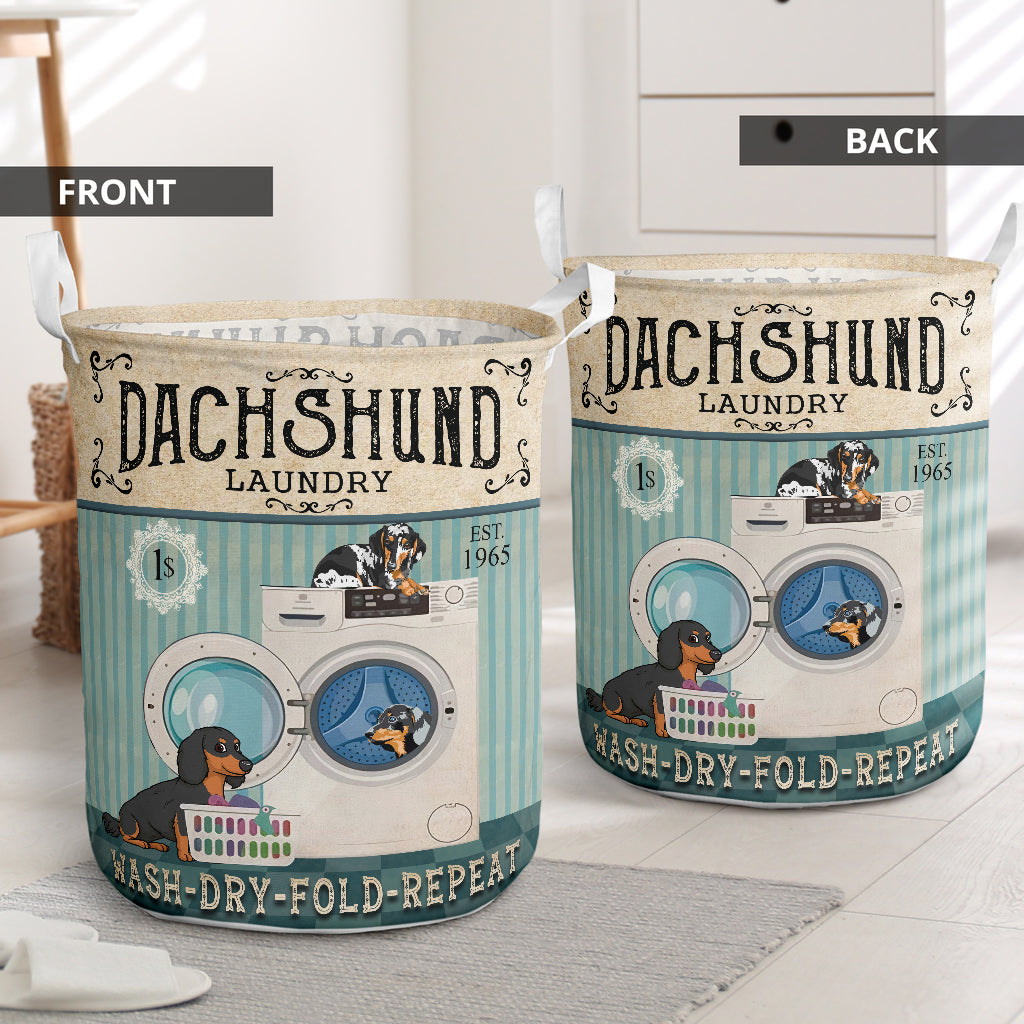 Dachshund Washing Machine Laundry Basket For Room Home Organizer