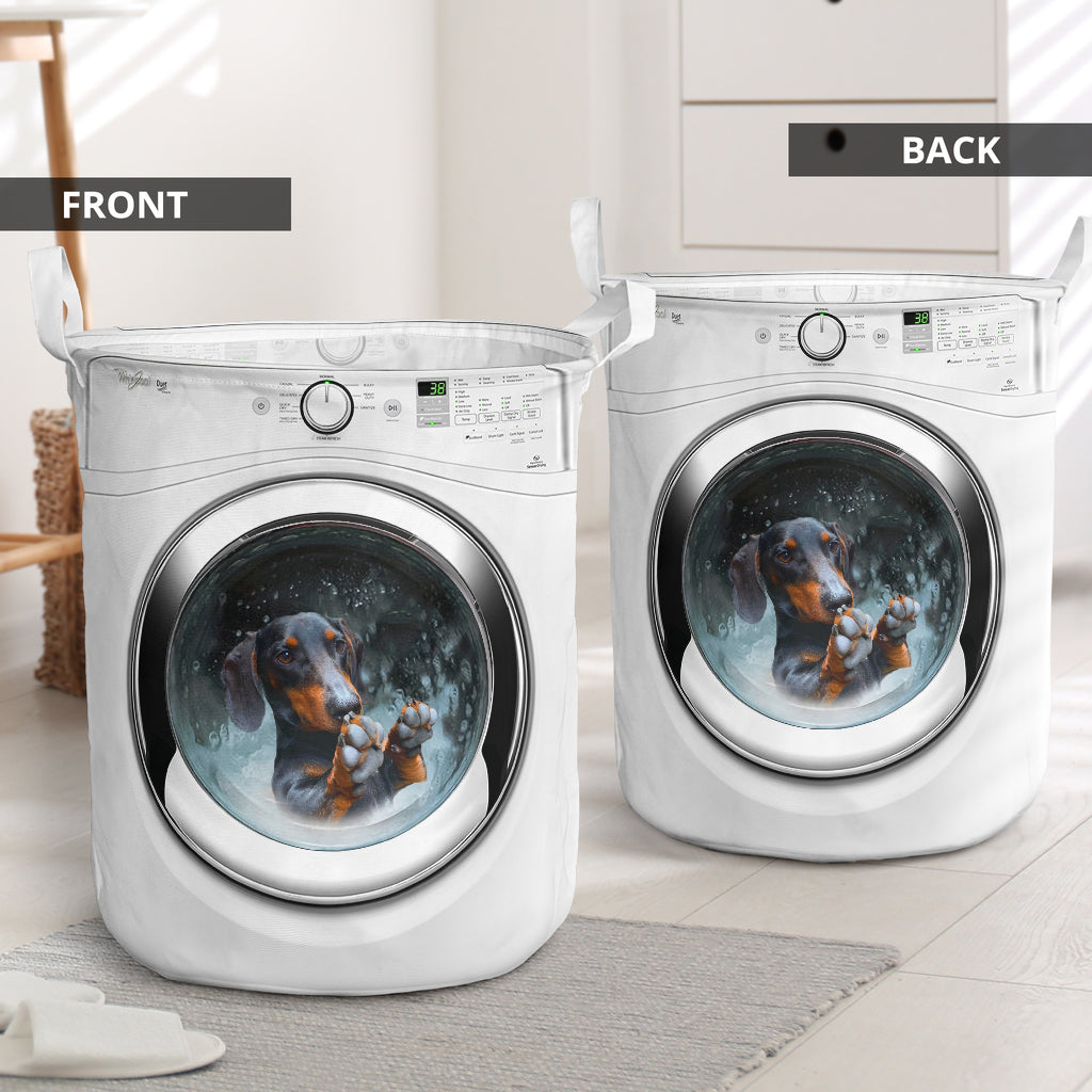 Small Size Dachshund Washing Machine So Cute Laundry Basket For Room Home Organizer