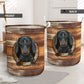 Dachshund Wood Vintage Laundry Basket For Room Home Organizer