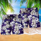 Dalmatian Tropical Summer Dog Beach Shorts Pattern Detail For Everyday Outings And Distinctive Seasonal Style