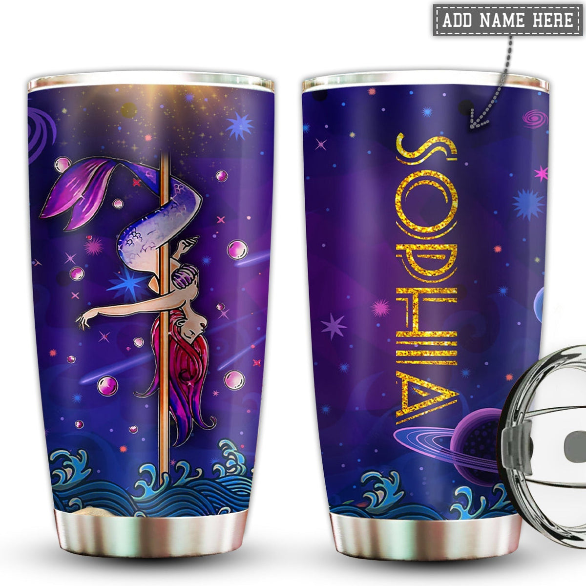 Pole Fitness In My Heart Personalized 20 Oz Tumbler For Coffee Travel And Daily Drinks
