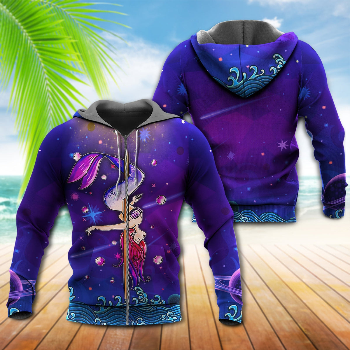 Fantasy Pole Dance Mermaid Hoodie For Seaside Adventures Daily Style And Comfortable Outfits