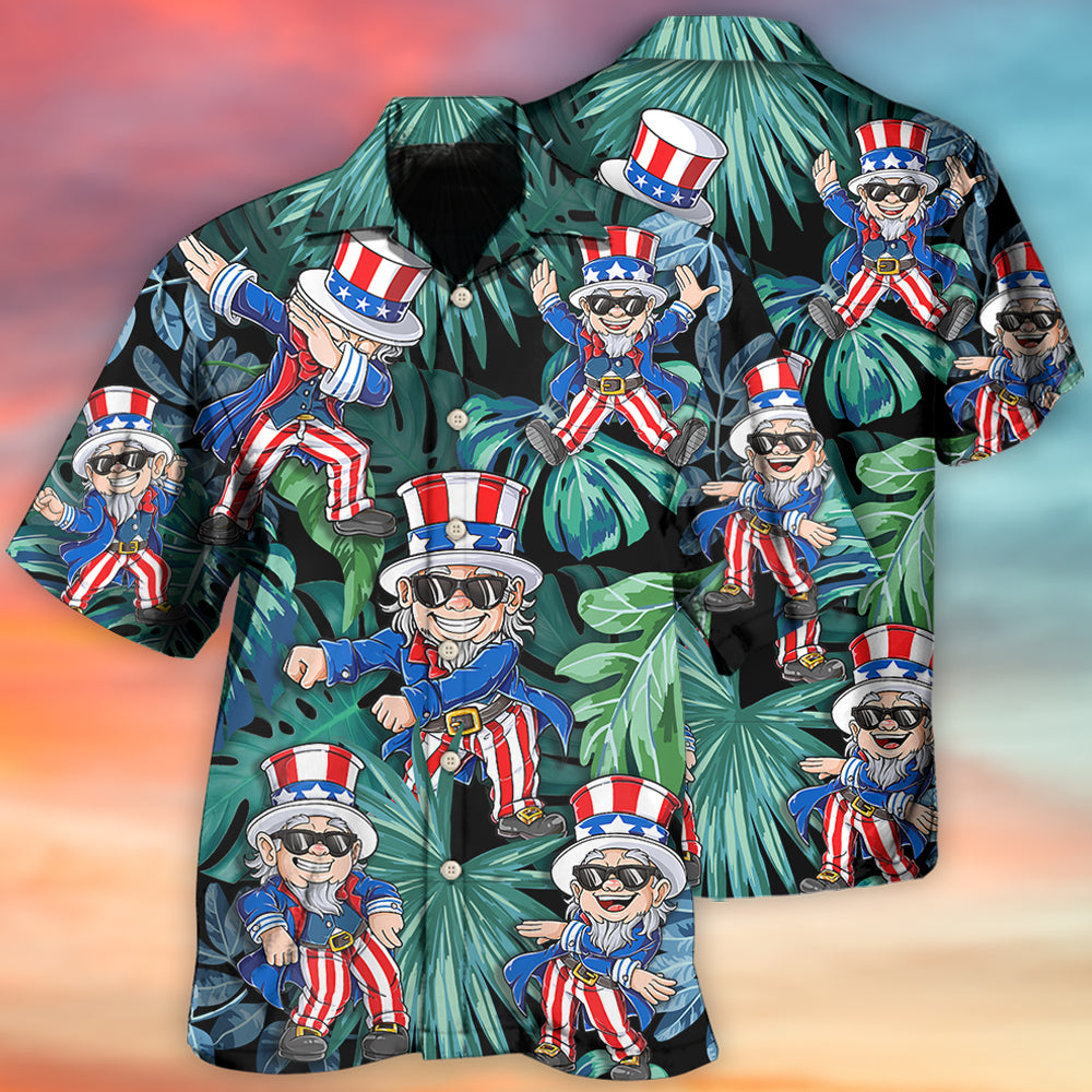 Patriotic Dance Hawaiian Shirt With All Over Print For Summer Events Coastal Travel And Comfortable Styling