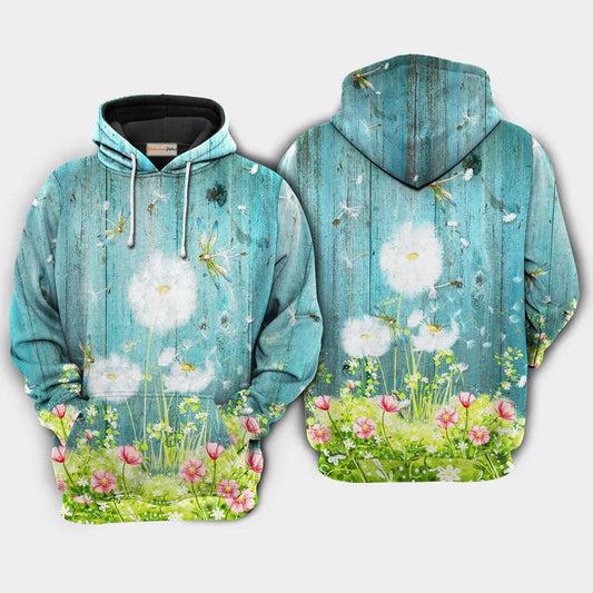 Happy Dandelion Hope Life Hoodie For Relaxed Streetwear Weekend Travel And Everyday Style