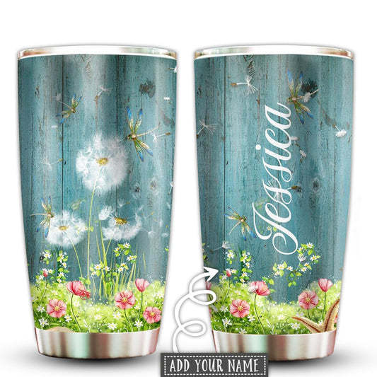 Dandelion Peaceful Life Personalized 20 Oz Tumbler For Coffee Travel And Daily Drinks