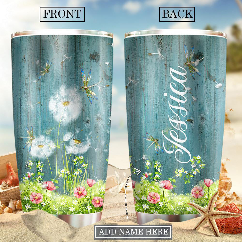 Dandelion Peaceful Life Personalized 20 Oz Tumbler For Coffee Travel And Daily Drinks
