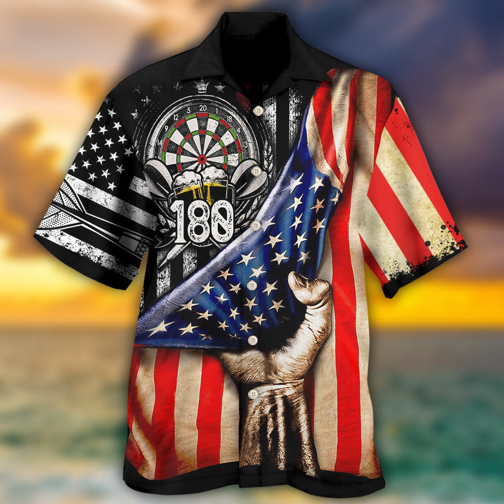 Darts Independence Day Hawaiian Shirt Design Detail For Sunny Adventures And Casual Wear