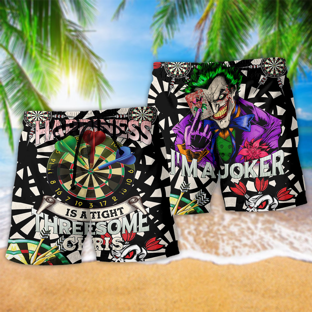 Dart Game Funny Quote Beach Shorts Pattern View For Resort Days And Outdoor Activities