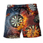 Darts Game Beach Shorts Pattern View For Relaxed Vacation Styling