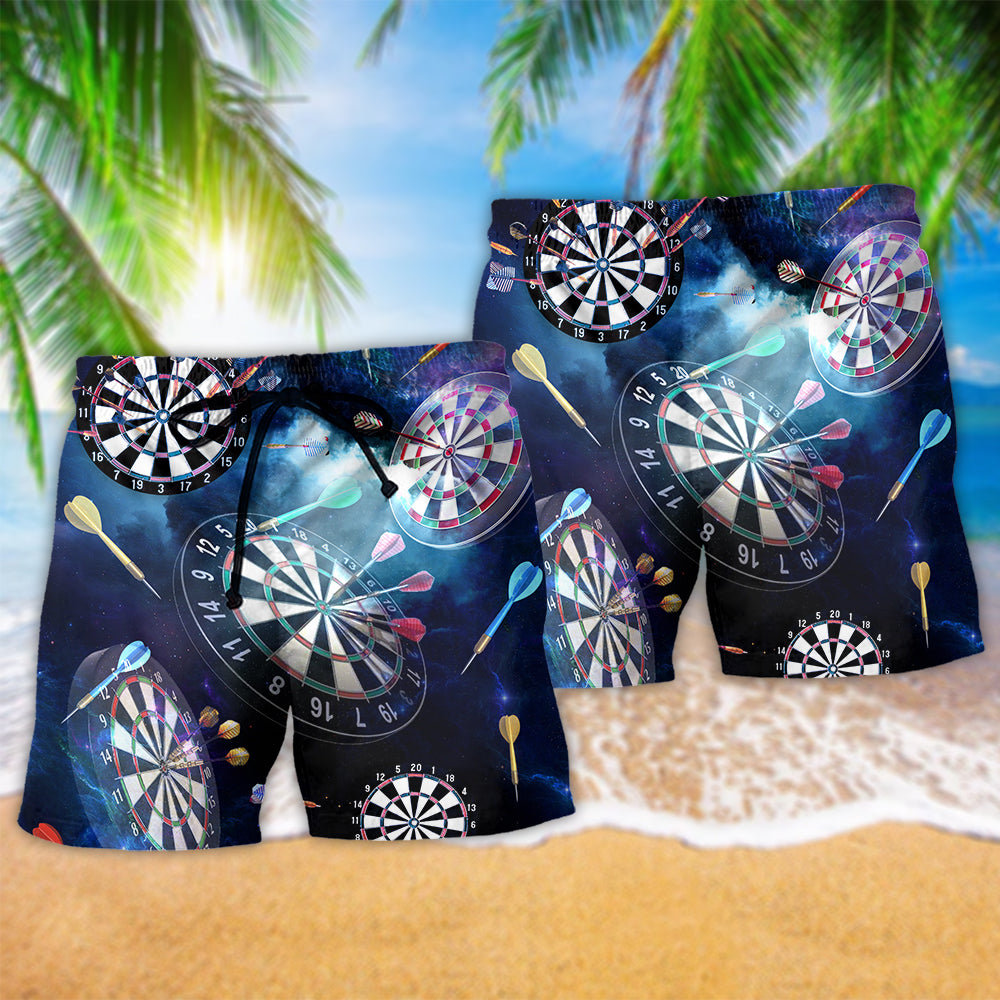Galaxy Darts Beach Shorts Pattern Detail For Everyday Outings And Flexible Everyday Wear