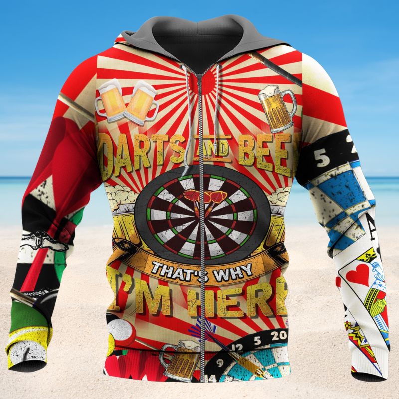 Darts Beer Hoodie For Active Weekend Plans Comfortable Style And Gifting