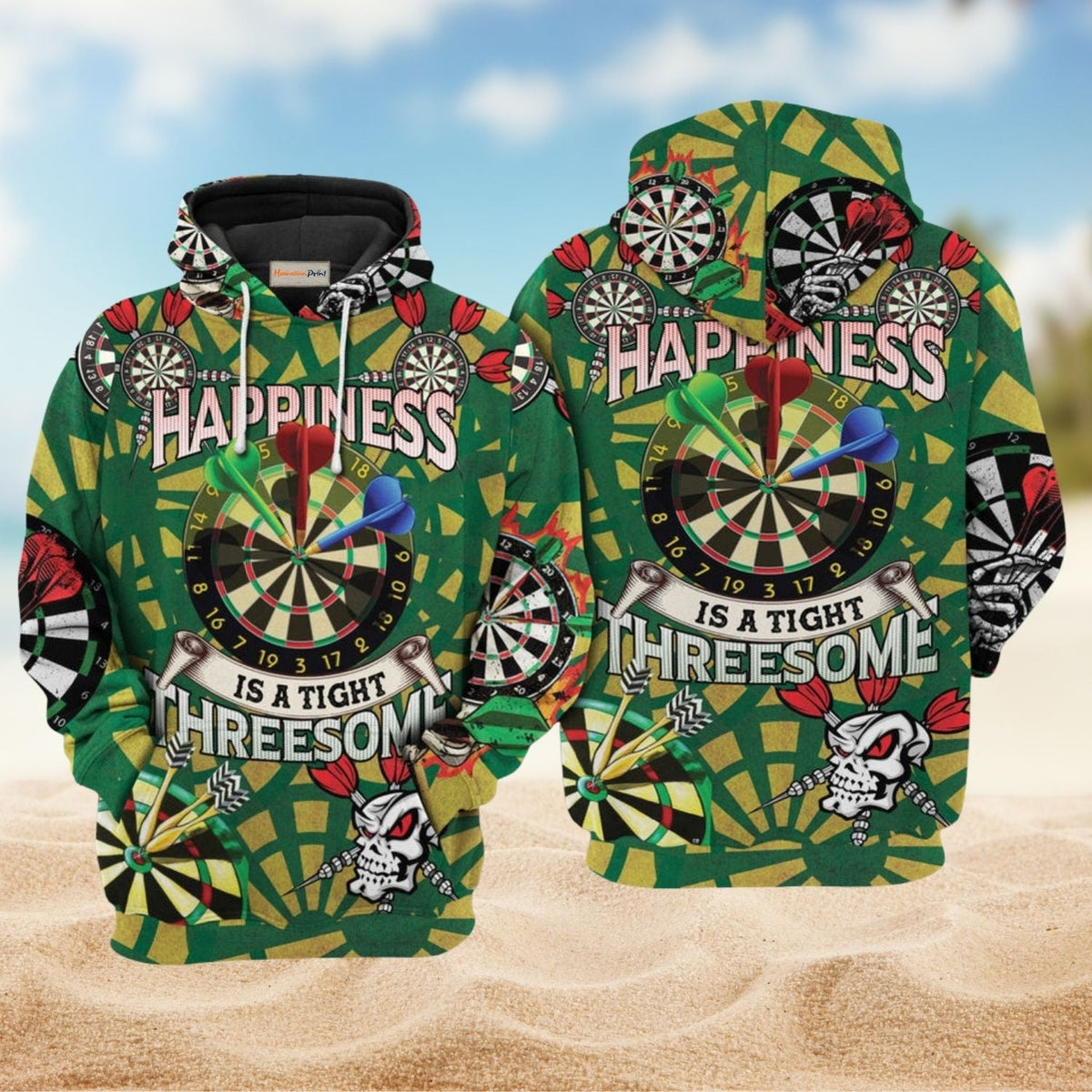 Darts Happiness Fun Hoodie For Leisure Events Everyday Wear And Thoughtful Gifts