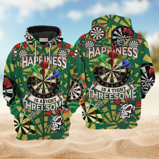 Darts Happiness Fun Hoodie For Leisure Events Everyday Wear And Thoughtful Gifts
