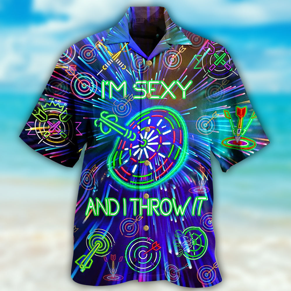 Darts Sexy Throw Hawaiian Shirt Pattern Detail For Vacation Travel And Daily Wear