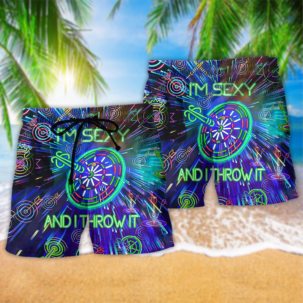 Darts I'm Bold And I Throw It Quote Beach Shorts For Poolside Relaxation And Summer Adventures