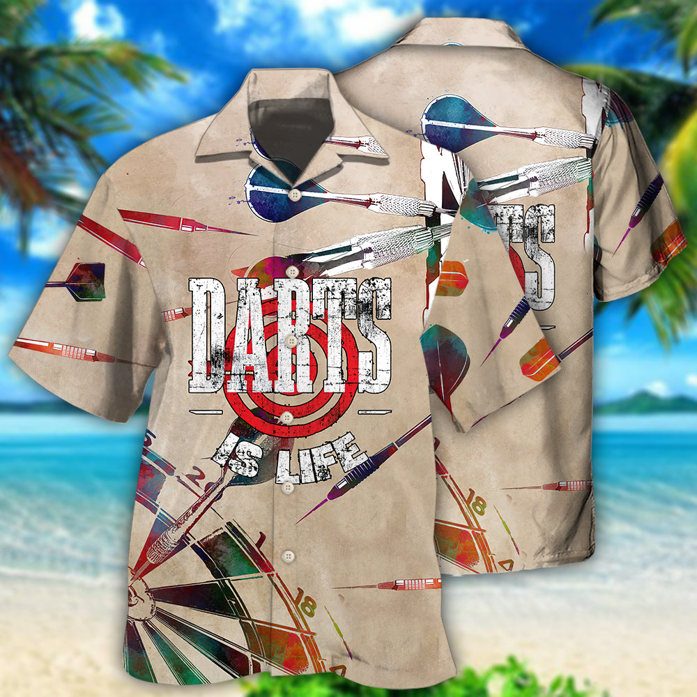 Vintage Darts Game Hawaiian Shirt For Resort Trips, Coastal Parties, And Warm Weather Style