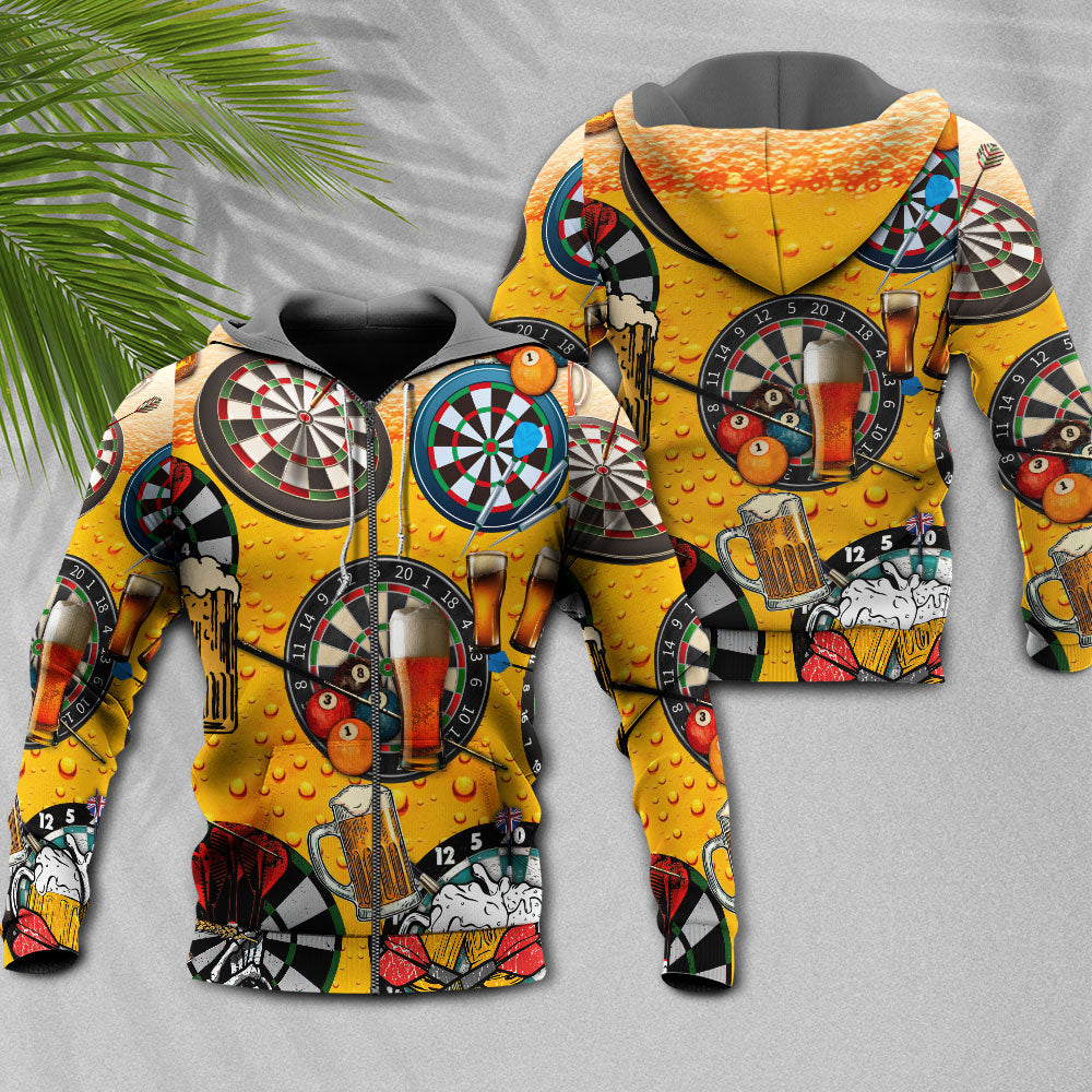 Darts Beer Life Hoodie For Hobby Lovers Seasonal Outings And Gift Giving