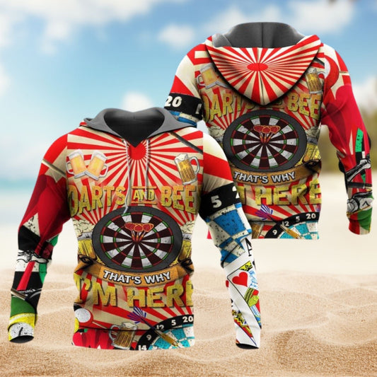 Darts Beer Hoodie For Active Weekend Plans Comfortable Style And Gifting