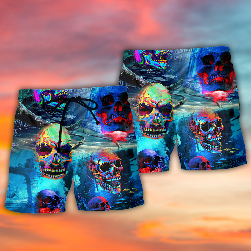 Skull Deep In The Ocean Beach Shorts For Resort Travel And Thoughtful Summer Gifting