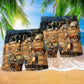 Deer Wild Nature Beach Shorts Pattern Detail For Casual Summer Plans And Easy Warm Weather Wear