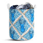 Deer Ceramic Blue Style Laundry Basket For Bathroom Bedroom Storage
