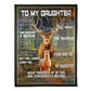 Deer Consider Big Hug Daughter Gift Flannel Blanket For Cozy Bedroom Sofa Decor