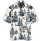 Creative Deer Forest Hawaiian Shirt For Coastal Travel, Casual Events, And Comfortable Summer Wear
